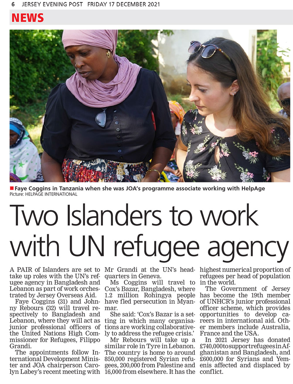 local appointees as UN refugee staff