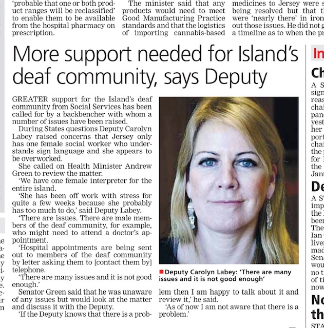 Jerseys deaf community