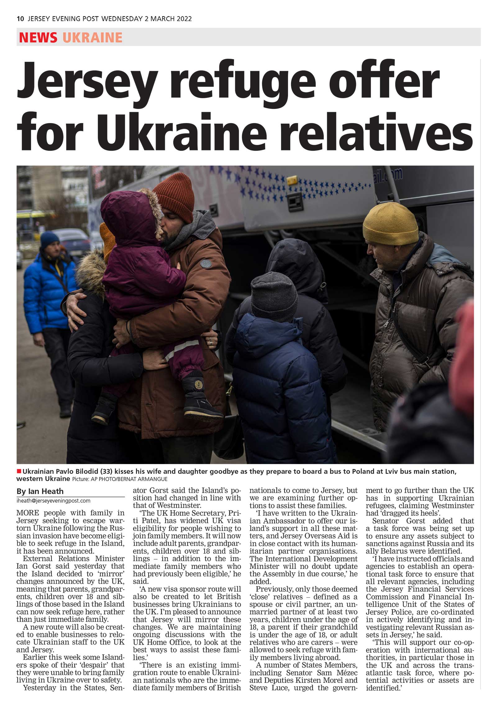 Ukraine refuge in Jersey