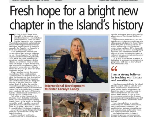 Fresh hope for a bright new chapter in the Island’s history