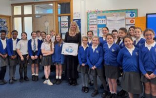 The very engaging Grouville School year 5 and 6 students